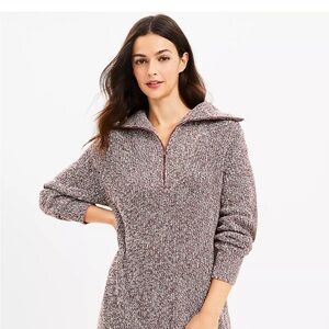 Cozy Knit half zip sweater.  Loft size L